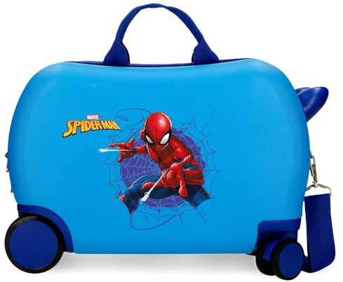 Marvel Joumma Spiderman Action-Kinderkoffer, Blau, 45 x 31 x 20 cm, starr, 1,8 kg, seitlicher Kombinationsverschluss, ABS, 1,8 kg, 27,9 l, Handgepäck, blau, Talla única, Kinderkoffer