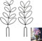2 Pz Supporto per Piante Rampicanti in Vaso, Supporti Stelo Piantes, Supporto Piantes Vaso, Traliccio Graticcio per Piante Rampicanti, Staffa Fissa per Fiori Patio Edera da Giardino(Stile Foglia)