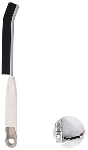 Fugendüse Reinigungsbürsten mit kleinem Clip, Fugenreinigungsbürste für kleine Räume, magische Bürste, Badezimmerzubehör, Reinigungsmittel für Dusche, Toilette, Waschbecken, Fliesen (Schwarz und Weiß)