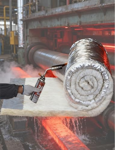 24 Zoll breite Keramikfasermatte, feuerfeste Rolle zur Schalldämpfung und Hochtemperaturisolierung in Brennöfen und Öfen(2-61x100cm)