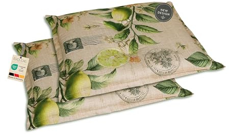 GO-DE Textil Bequeme und attraktive Polsterauflagen für Gartenhocker (2er-Set, Lemon Sand, Hocker)