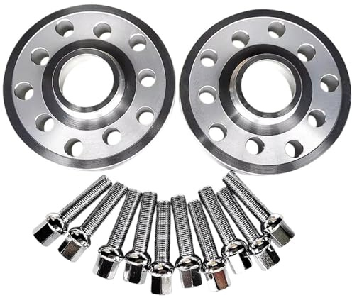 Spürverbreiterungsatz 0,6'' 15mm Dicke Automobilnabe 57,1mm 5x100 5x112 Spurverbreiterungen Für Golf Für Bora Für Polo(Silver)