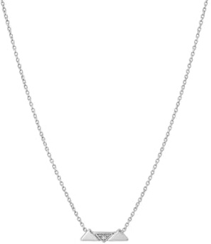Suzan Gold Halskette 925 Sterling Silber Dreieck Kette vergoldet Damen geometrisch minimalistisch elegant filigran Schmuck Geschenk Frauen