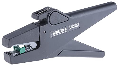 PHOENIX CONTACT QUICK WIREFOX 6 Abisolierzange für PVC-Isolierte Leitungen, 0.08 Abisolierbereich bis 6 mm², Drahtschneiden bis 6 mm² Flexibel BZW. 4 mm² Starr, Schwarz, 0.08 Abisolierbereich bis 6mm²