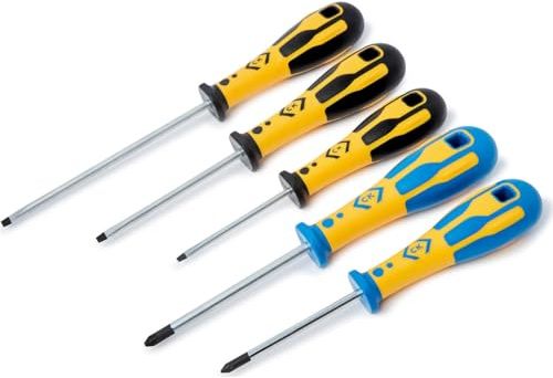 C. K Tools T49153 Dextro Slotted/PoziDrive Screwdriver Set, 5-Piece