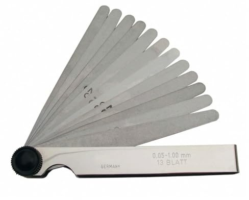 Dönges Fühlerlehre, 13 Blätter, 0,05-1,00 mm (Fühlerlehrensatz)