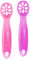 ChooMee FlexiDip Baby Starter Spoon | Platinum Silicone | First Stage Teething Friendly Learning Utensil | 2 CT | Pink Purple