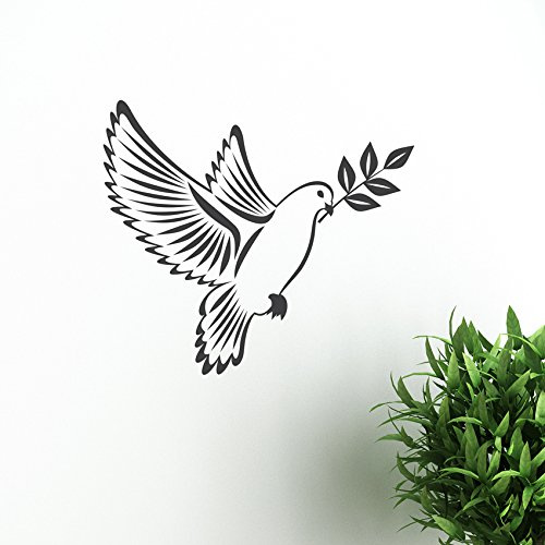 Dove of Peace mit Olivenöl Ast Aufkleber Vector Bild Vögel Wandsticker Peace Vinyl Art Home Dekoration Wandbild