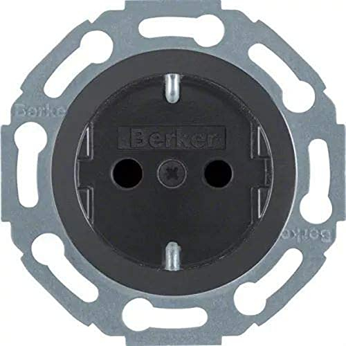 Hager MODUL 2 Steckdose SCHUKO 475501 schwarz glänzend, Black