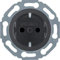 Hager MODUL 2 Steckdose SCHUKO 475501 schwarz glänzend, Black