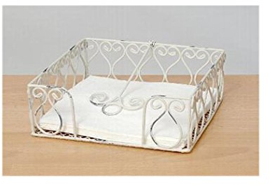 Serviettenhalter Serviettenständer antik Landhausstil weiß shabby look