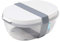 Mepal - Ensaladera Ellipse - Fiambrera para Ensaladas con Varios Compartimentos - Bento Box para Ensaladas sobre la Marcha - Comida Sana y Estilo de Vida - 1300 ml + 600 ml - White