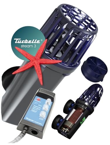 TUNZE Strömungspumpe Turbelle Stream 3 6150 I Pumpe mit 15.000l/h Stömungsleistung I Propellerpumpe mit Magnet Holder & Silikonpuffer bis 15mm Glasstärke I Wasserpumpe für Aquarien