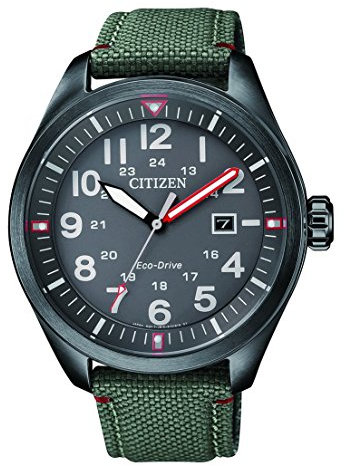 CITIZEN Reloj Analógico para Hombres de Cuarzo con Correa en Nailon AW5005-39H
