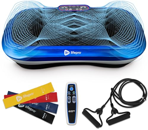 LifePro Waver Vibration Plate Exercise Machine for Full Body Workout, 99 Speed Levels, Resistance Bands, Remote, Home Fitness and Weight Loss Platform