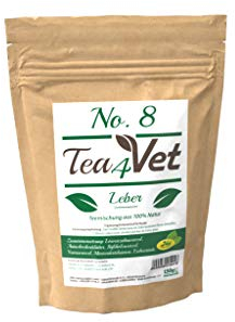 cdVet Naturprodukte Tea4Vet No 8 Leber 150 g - Hund - Teemischung - zur ernährungsbedingten Leberunterstützung - mit Mariendietel+Yamswurzel+Artischockenblättern - 100% Natur -