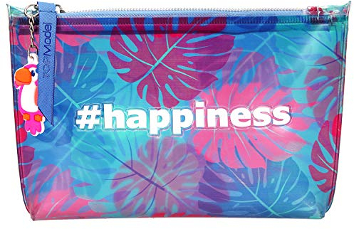 Depesche 10429 TOPModel Kosmetiktasche Tropical Blau, 20 x 12,5 x 2 cm, Mehrfarbig - Deutsche Version