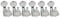 Wilkinson 6-in-line E-Z-LOK Mini Oval Button Guitar Tuners Machine Heads Tuning Pegs Keys Set for Fender Strat/Tele Electric Guitar, Chrome