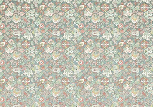 Komar Vlies Fototapete FLEURS D OCEAN | Tapete, XXL, Dekoration, Jugendstil, Schlafzimmer, Wohnzimmer, Büro, Flur | Größe 300 x 280 cm (Breite x Höhe) | HX6-006