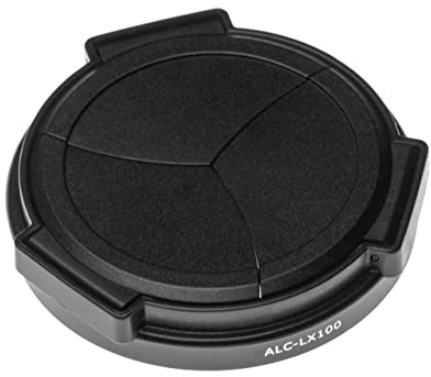 vhbw Automatik Objektivdeckel kompatibel mit Leica D-Lux Type 109 Kamera - Kunststoff, schwarz