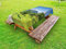ABAKUHAUS Schneeberg Outdoor-Tischdecke, Idyllische Bayerische Alpen, dekorative waschbare Picknick-Tischdecke, 145 x 265 cm, Kobaltblau Mehrfarbig