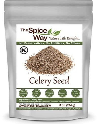 The Spice Way Celery Seed - premium whole seeds 8 oz