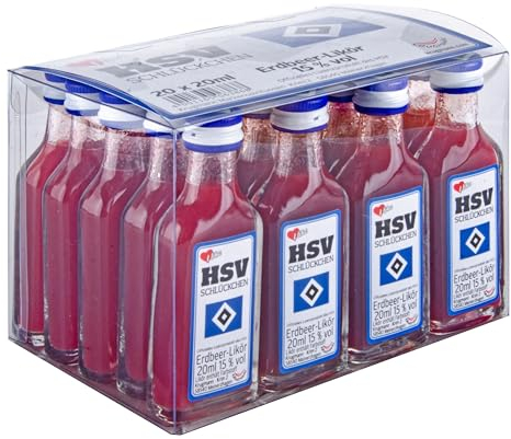 HSV-Schlückchen Erdbeerlikör 15% vol (20 x 0,02 l)