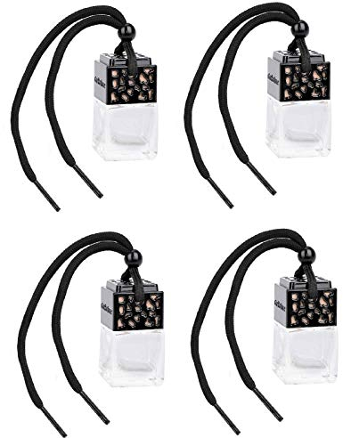Holdfiturn 50pcs Empty Car Diffuser Bottles with Lanyard - Glass Hanging Air Freshener Bottles for Car, Living Room, Bedroom, Bathroom