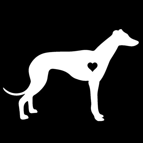 SCSHY Auto-Aufkleber 16Cm * 10.8Cm Cartoon Car Styling Windhund Tier Auto Aufkleber Schwarz/Silber