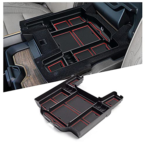 Ruiya Kompatibel mit Dodge RAM 1500 2019-2025 Mittelkonsole Aufbewahrungsbox, Armlehne Organizer Tray Mittelarmlehne Handschuhfach Mittelkonsole Organizer RAM 1500 Zubehör Mittelkonsole Ablagefach