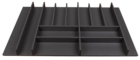Elletipi Wood line PLA O50090 Line Portaposate per Cassetto in MDF Nobilitato Grigio Orione modulo90 472 x 784 h 5