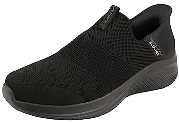 Skechers Herren Ultra Flex 3.0 Smooth Step sneakers,sports shoes, Black Knit Trim, 43 EU