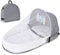 Baby Travel Krippe, 2 in 1 Faltbar Babybett mit Moskitonetz Reisebett Baby Tragbares Reisebett Multifunctional Kinderbett Kuschelnest Moskitonetz Weich Bequem Reisebett Krippe