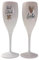 Steinnacher Koziol Superglas mit Druck und frechen Sprüchen 2 er Set weiß 100ml Höhe 19cm