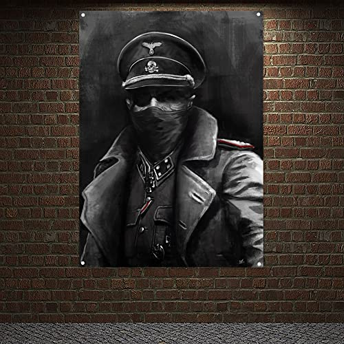 WW 2 Third Reich General War Art Banner Wandbehang Flagge GER Wehrmacht Soldat Militär Poster Leinwand Malerei Wanddekoration Tapisserie