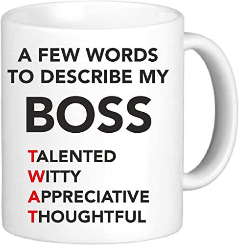 Funny Mug Office Mugs Secret Santa Gift Rude A Few Words to Describe My Boss