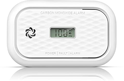 Détecteur de Monoxyde de Carbone avec Écran LCD, Capteur CO et Batterie Remplaçable - Alarme Portable pour la Maison et Les Voyages - Protection de 10 Ans (Batterie Incluse)