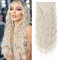 REECHO Clip in Extensions, 5 Teile Haarverlängerungen zum Einclipsen dicke lange lockere Wellen Haarverlängerungen Unsichtbare Spitze Flechte Natürliche weiche haarteile für Frauen - Platinblond