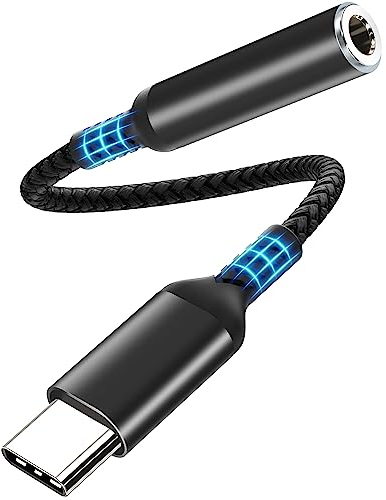 lalasis - Adaptador USB C Jack, Adaptador de Toma de Auriculares a 3,5 mm USB C Jack con DAC Adaptador Jack USB C Compatible con iPhone 15 Pro Max/15 Pro/15,Galaxy S23 S22 S21 S20,MacBook Pro,Huawei