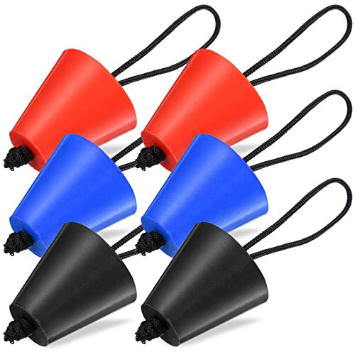 BESPORTBLE 6Pcs Kayak Scupper Plug: Universal Silicone Boat Stopper Drain Holes Stopper Bung Bung with Lanyard, Kayak Accessories Scupper Plugs for Kayak