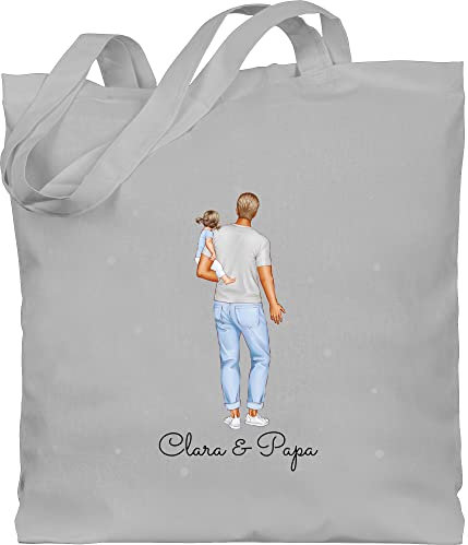 Baumwolltasche - zum Vatertag - Papa Baby Geschenk I Werdender Vater Geschenkidee - Unisize - Hellgrau - vatertagsgeschenke vatertagsgeschenk stoffbeutel geschenke für väter papa... tasche