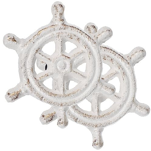 Holibanna 2 Stück Gusseisen-Schubladengriffe Küsten-Schubladengriffe Schildkröten-Türknauf Nautisches Strandthema Eisengriff Vintage-Knäufe Nautische Schrankmöbelgriffe