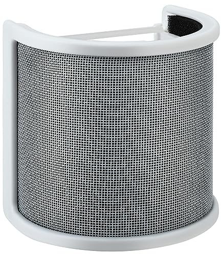 SPEATLE Mic Pop Filter Weiß Mikrofon Windschutzscheibe kompatibel mit HyperX QuadCast S Weiß