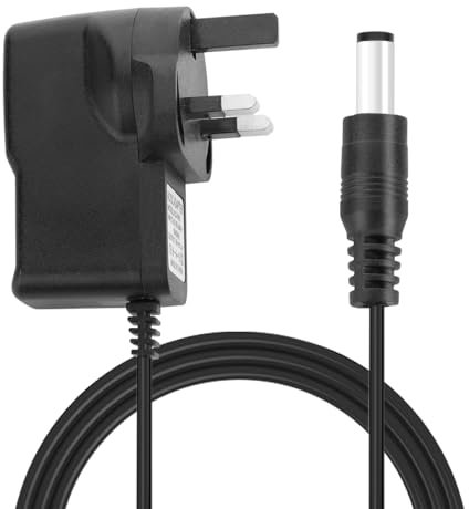 Guitar Pedal Power Supply Adaptor, 9V DC 1A Guitar Effects Power Adapter Center Tip Negative Sleeve Positive Power Source Charging Adapter for Guitar Bass Effects Pedal Stompbox Noise Reduction 6.6ft