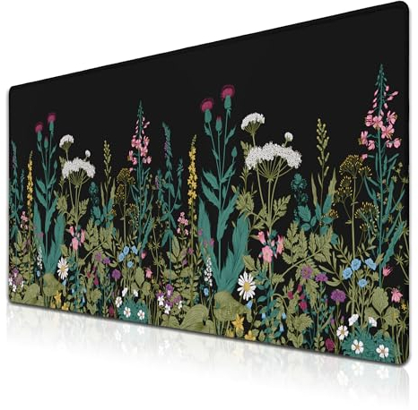 Samgula Gaming-Mauspad, schwarz, XXXL, Büro-Schreibtischunterlagen, Tastatur-Mauspads, Pad für Maus, rutschfeste Gummiunterseite, wasserdicht mit genähten Kanten, 35,4 x 39,9 cm, für Arbeit/Spiel/Büro