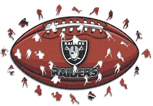 Iconic Puzzles, Las Vegas Raiders Crest, 100% ökologisch nachhaltiges Holzpuzzle mit offizieller Lizenz, Größe M, 270 Teile