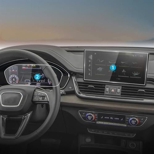 BIVOO GPS Navi Displayschutzfolie Für Q5 2023 Auto Aufkleber Screen Protector Gehärtetem Glas Schutz Film Carplay Navigation Automotive Fahrzeug Zubehör (Size : Set HD)