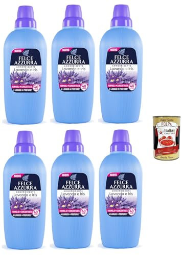 FELCE AZZURRA Lavendel- und Iris-Weichspüler, 40 Wäschen, 6x 2 LT+ Italian Gourmet Polpa 400g