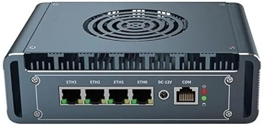 Micro firewall, 4 porte LAN i226-V 2.5Gbe, mini PC fanless Celeron N5105 Quad Core, DDR4 1*M.2 Supporto AES-NI Barebone Router PC VPN, HDMI DP USB3.0 RAM (DDR4) SSD (M.2 NvmE) (senza RAM NO SSD)
