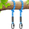 Benelabel 2pz Hamaca Columpio áRbol Cuerda para Colgar pon MosquetóN, 1.2m Correas Cuerda Columpio Exterior Silla áRbol Exterior Juego Parque Infantil Accesorios, Hasta2500lbs, 10mm DediáMetro, Azul